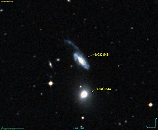 <span class="mw-page-title-main">NGC 546</span> Barred spiral galaxy in the constellation Sculptor