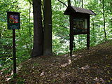 Čeština: Informační tabule Národní přírodní rezervace Ve Studeném, okres Benešov. English: National nature reserve, Benešov District, Central Bohemian Region, Czech Republic.