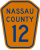 County Route 12 marker