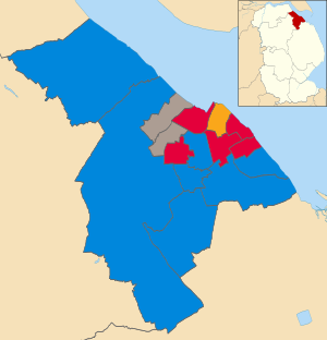 North East Lincolnshire UK ward map 2023.svg