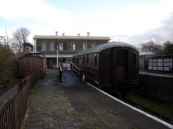 North Woolwich old railway museum. The platform for the closed North London Line station is visible on the far right. (February 2007)