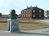 Amundsen monument and the North Pole Hotel