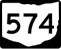 State Route 574 маркер