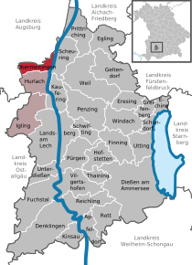 Poziția localității Obermeitingen
