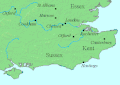 Offa locations in SE England