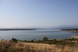 Ogosta Reservoir;  Facing south