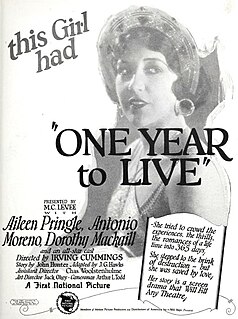 <i>One Year to Live</i> 1925 film