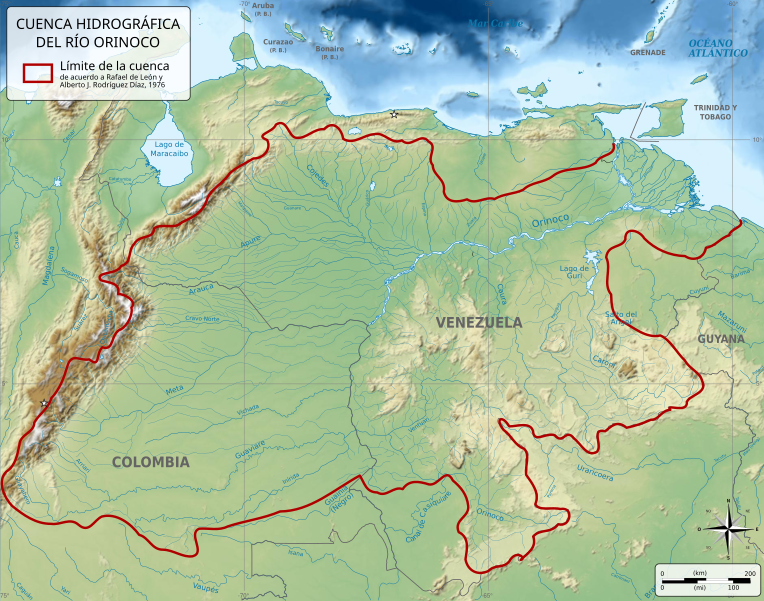 File:Orinoco drainage basin map-es.svg