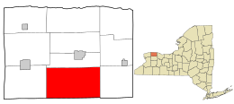 Orleans County New York incorporated and unincorporated areas Barre highlighted.svg