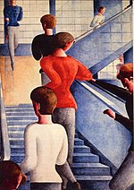 The album title was derived from the Oskar Schlemmer painting, Bauhaus Stairway (1932). Oskar Schlemmer - Bauhaustreppe 1932.jpg