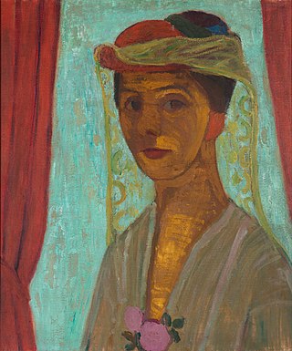 <i>Self-Portrait with Hat and Veil</i> Painting by Paula Modersohn-Becker