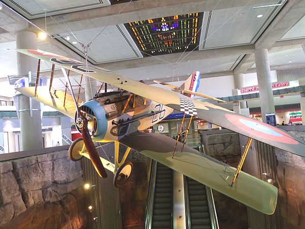 A SPAD XIII painted to represent the aircraft flown by Arizona native Frank Luke Jr., the first aviator awarded the Medal of Honor, the highest milita