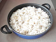 Typical Turkish pilav. Rice with arpa şehriye (orzo)