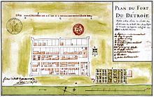 Plan du fort Detroit - Gaspard-Joseph Chaussegros de Lery - 1749.jpg