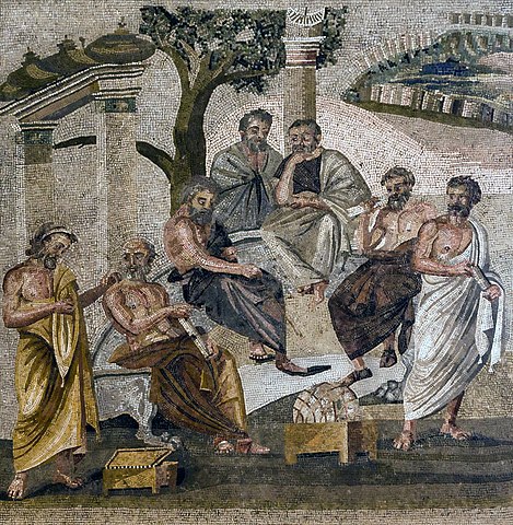 Mosaico en Pompeya de la Academia de Platón