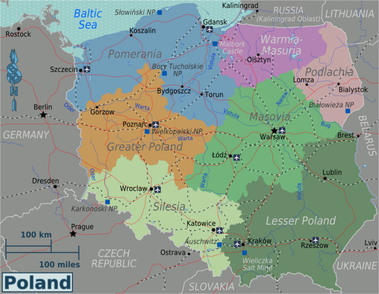 File Poland Regions Map Png Wikimedia Commons