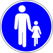 Mandatory pedestrian path (D7B)