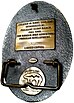 "Created in Texas 1998 and introduced at Philmont Scout Ranch fall 1999 for Ranger - High Adventure program development." Powder Horn (Boy Scouts of America) Belt Buckle, Back.jpg