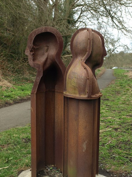 File:Public Art Piece Called Janus - geograph.org.uk - 727391.jpg