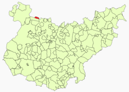 Kaart van Puebla de Obando