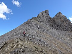 Gipfelfelsen der Punta Casana von Norden.