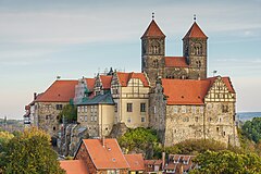 Collegiate church, castle, and the old town of Quedlinburg