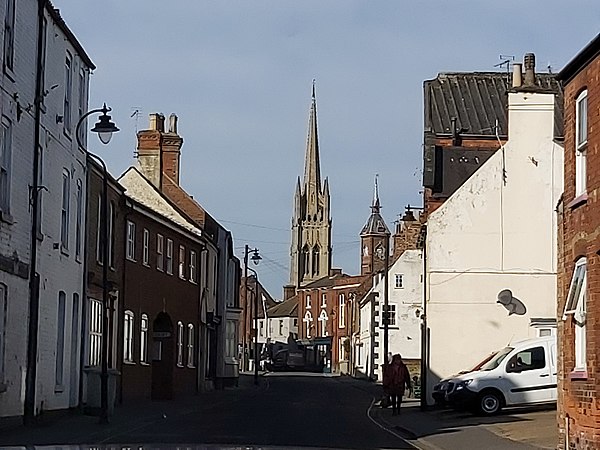 Queen Street, with St. James' Church in the background