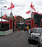 Entrance to Queen's Club during preparations for the 2005 Queen's Club Championships Queens Club.jpg