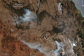 Oct 27 (1): Smoke from bushfires in Queensland on October 24, 2023