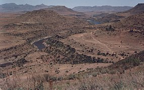 Als Senqu River bei Masitise im Distrikt Quthing (Lesotho)