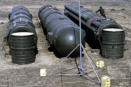 RSD-10 missiles prepared for destruction