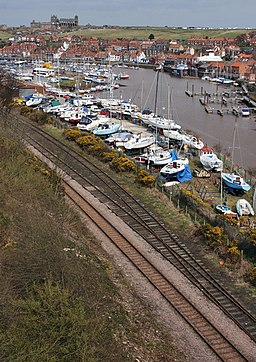 Railway by the River Esk - geograph.org.uk - 747426