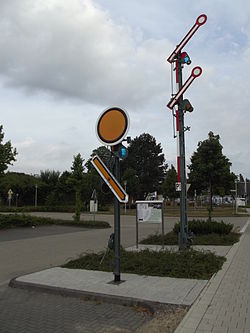  mechanical signals at a railway station in Steinfurt , Germany