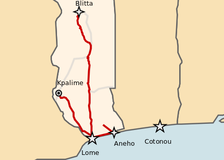 Railway network of Togo