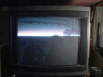 Electron beam in the process of refreshing an image on a CRT
