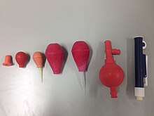 Different sizes of rubber bulb, flip style pipette filler and wheel style pipette filler Rubber bulb 5.jpg