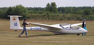 Schleicher ASK 21 German two-seat glider, 1979