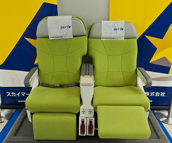 Skymark's premium seating, branded as "Green seats", which were to be used on the airline's Airbus A330s and Boeing 737s