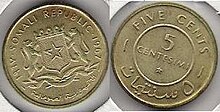 5-Centesimi-Münze, geprägt 1967