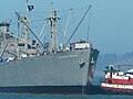 The SS Jeremiah O'Brien underway during Fleet Week in San Francisco.