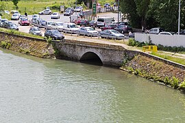 Le point de confluence de la rivière École dans la Seine, vu au sud de Saint-Fargeau-Ponthierry.