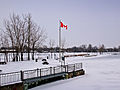 Der Flusshafen im Winter