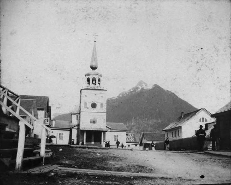 File:Saint Michael's Russian Orthodox Cathedral with Mount Verstovia in background, Sitka, Alaska, 1891 (AL+CA 8252).jpg