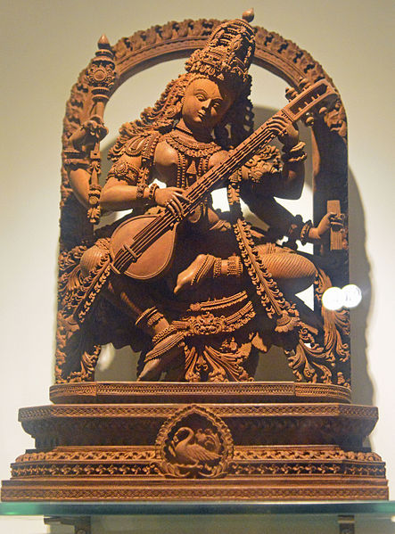 File:Sandalwood image of Sarasvati.jpg