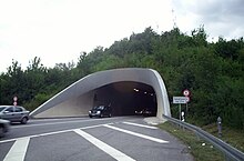 The longest single-tube road tunnel in Germany north of the Alps: the Saukopf Tunnel between Birkenau (Hesse) and Weinheim (Baden-Wurttemberg) Saukopftunnel.jpg