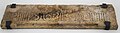 Fragment eines Türsturzes aus dem Renaissanceschloß, 16. Jh. "PHILIPS G(RAF) ZU S(PIEGELBERG) V(ND) PIRM(ON)T"