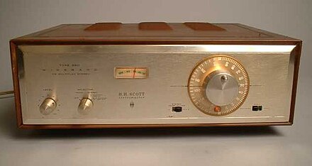 HH Scott Model 350, ca. 1961: the first FM multiplex stereo tuner sold in the U.S.