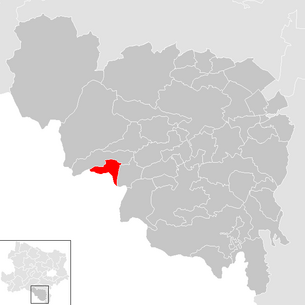 Lage der Gemeinde Semmering (Niederösterreich) im Bezirk Neunkirchen (anklickbare Karte)