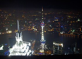 Shanghai, night, towers.JPG