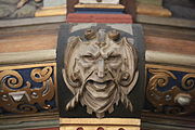 English: Details of the Pulpit in Skt. Nikolai church in Lolland, Denmark